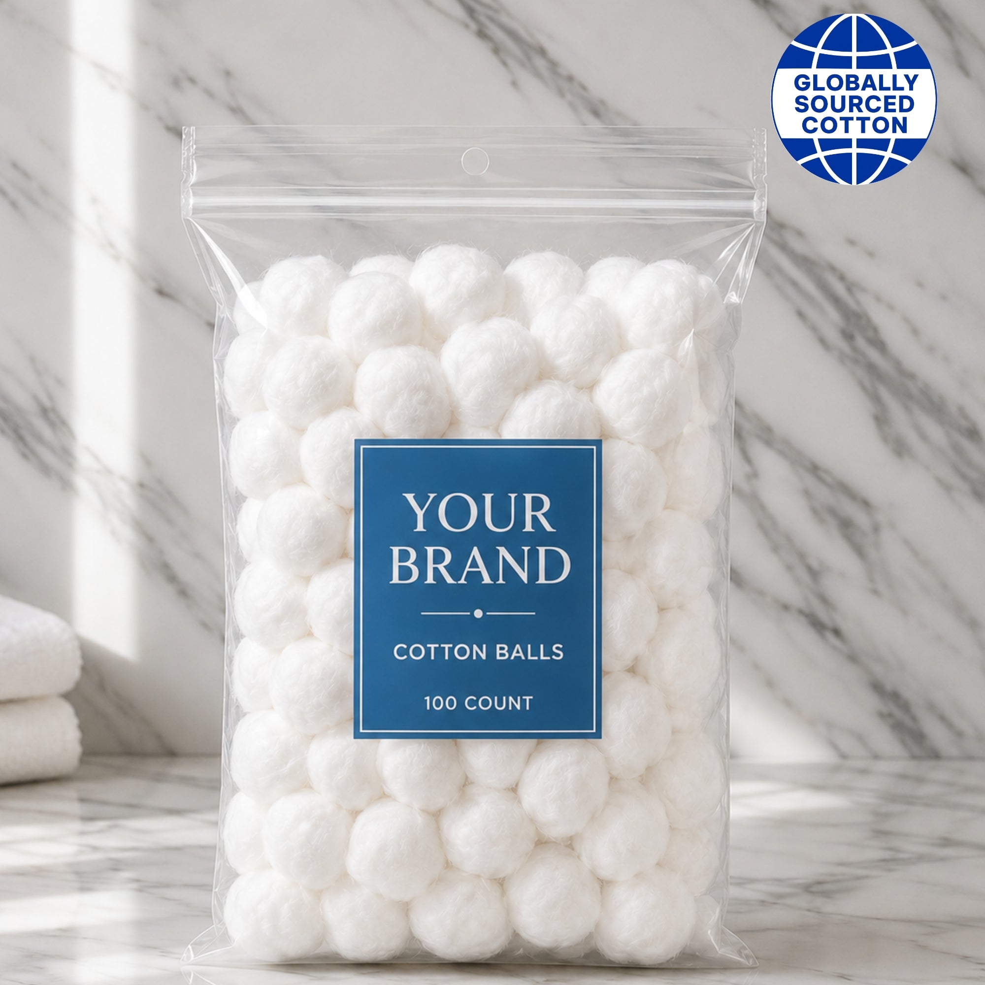 Cotton Balls Globally Sourced Cotton, 100 CT