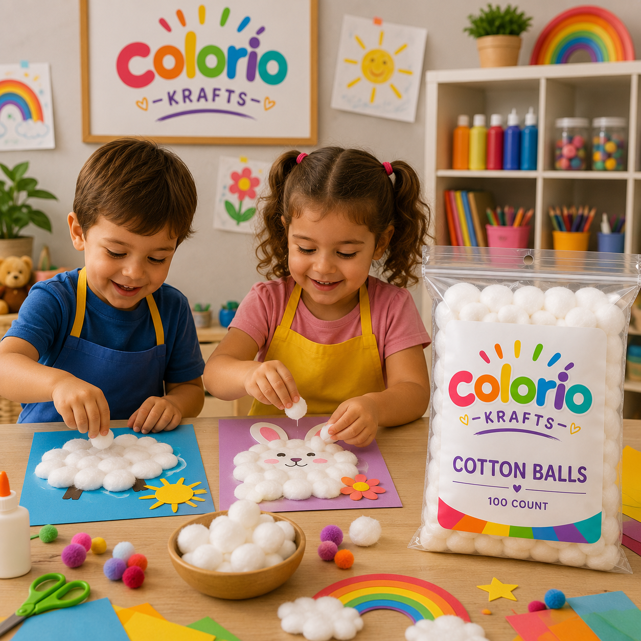 Cotton Balls Globally Sourced Cotton, 100 CT