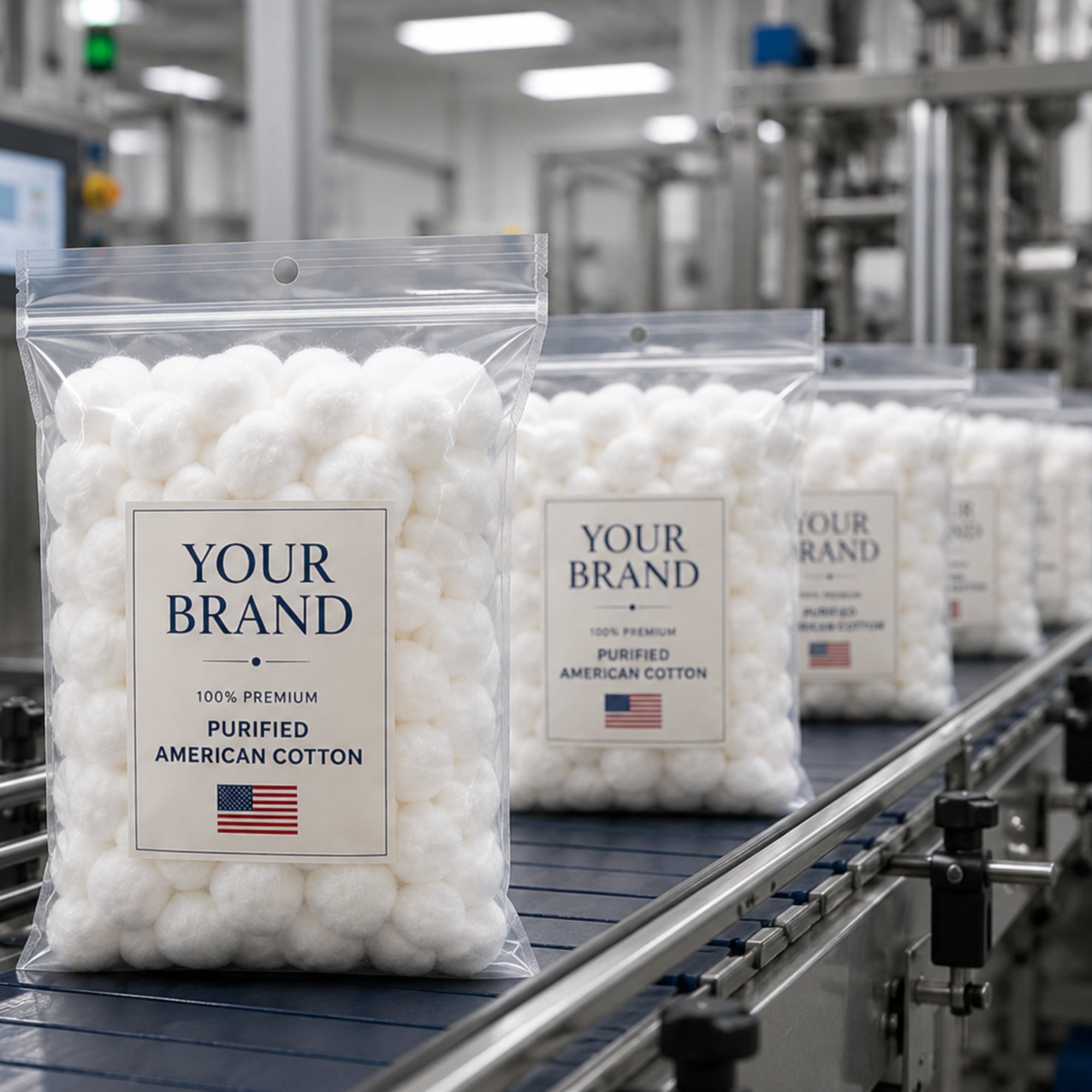 Cotton Balls Premium Purified U.S. Cotton, 100 CT