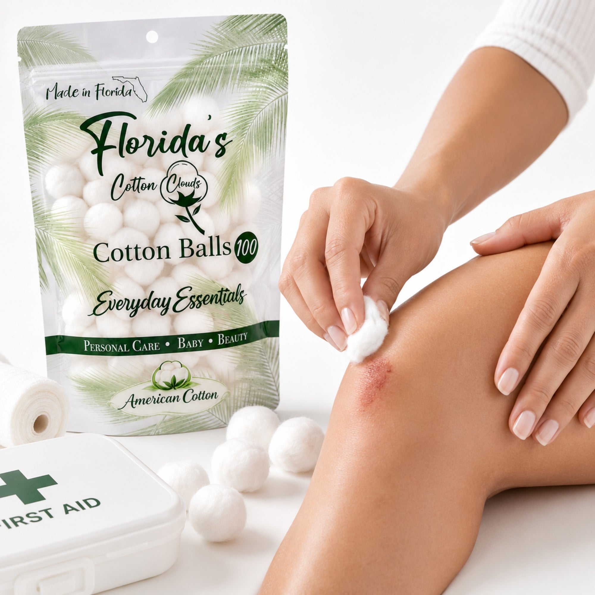 Florida's Cotton Clouds Purified Cotton Balls, 100 Count