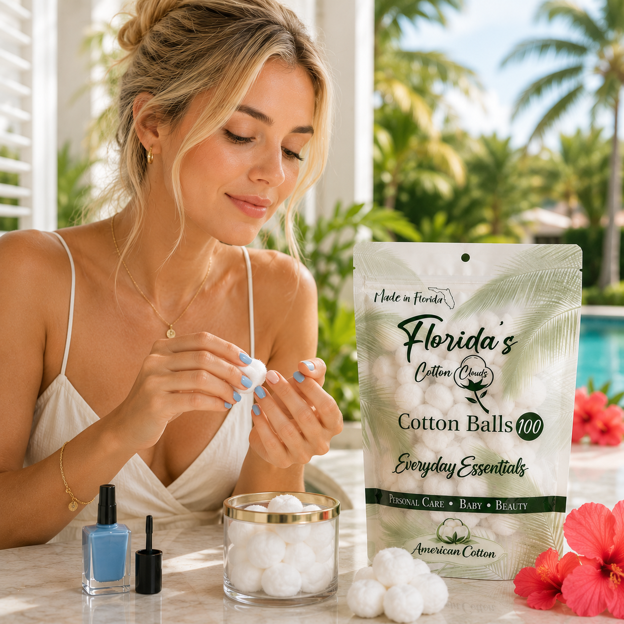 Florida's Cotton Clouds Purified Cotton Balls, 100 Count